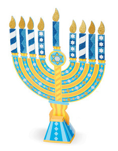 Mess-Free Glitter - Menorah & Dreidel