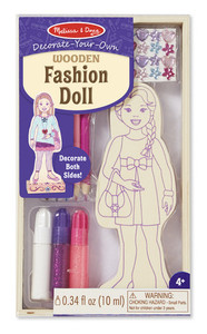 Decorate-Your-Own Wooden Fashion Doll