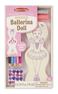 Decorate-Your-Own Wooden Ballerina Doll
