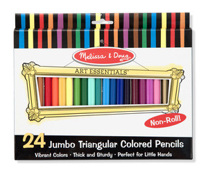 Jumbo Colored Pencils - Triangular No-Roll (24 pack)