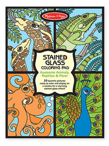 Stained Glass Coloring Pad - Animals