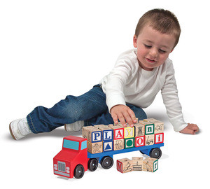 Alphabet Blocks Wooden Truck