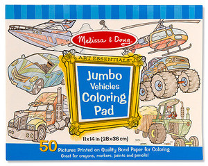 Jumbo Coloring Pad - Vehicles
