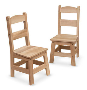 Pair of Wooden Chairs 2-Piece Set