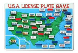 U.S.A. License Plate Game Travel Game