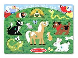 Neighborhood Pets Peg Puzzle - 6 Pieces