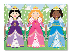 Dress-Up Princesses Peg Puzzle - 9 Pieces