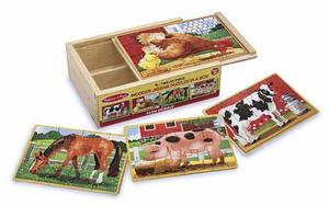 Farm Animals Jigsaw Puzzles in a Box