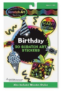 Scratch Art® Birthday Stickers