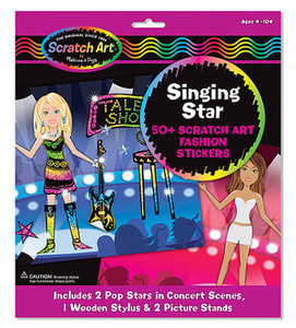 Scratch Art® Fashion Sticker Scenes - Singing Star