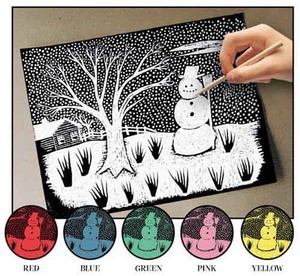 Scratch Art Paper Solid Color Assortment (12 sheets)