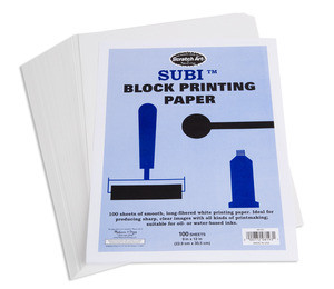 Scratch Art Subi Block Printing Paper White (100 sheets 9" x 12") Scratch Art Subi Block Printing Paper White (100 sheets 9" x 12")