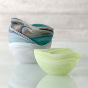 Frosted Alabaster Freeform Bowl