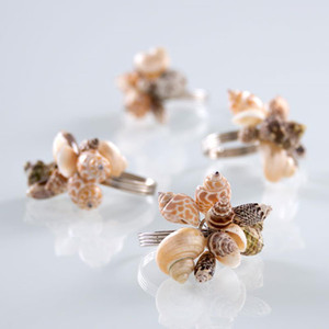 Set Of 4 Sea Shell Napkin Rings
