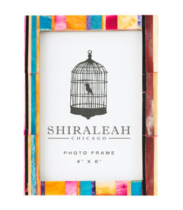 4" X 6" Multicolor Hand Painted Picture Frame