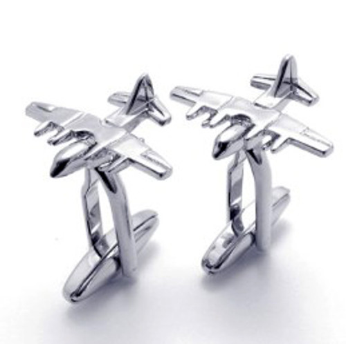 Stainless Steel Plane Cufflinks