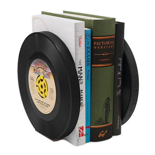 Recycled Record Bookends - Set Of 2