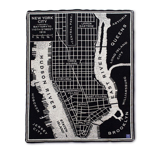 New York City Map Throw