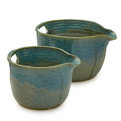 Nesting Stoneware Mixing Bowls - Set Of 3