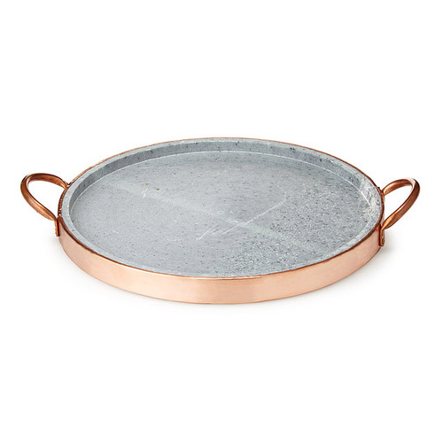 Soapstone Pizza Pan With Copper Handle