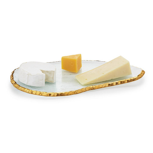 Gold Rimmed Cheese Platter