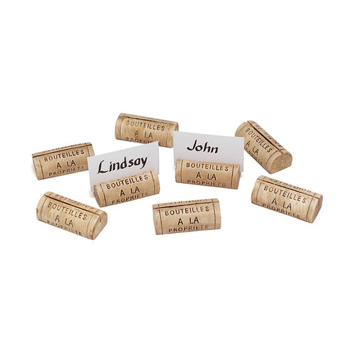 Wine Cork Place Card Holders- Set Of 8