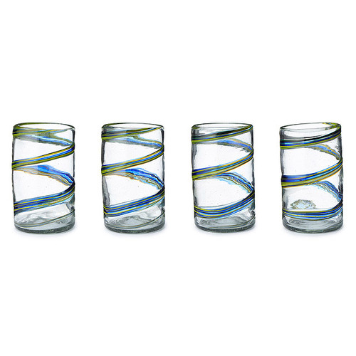 Recycled Spiral Glassware - Set Of 4