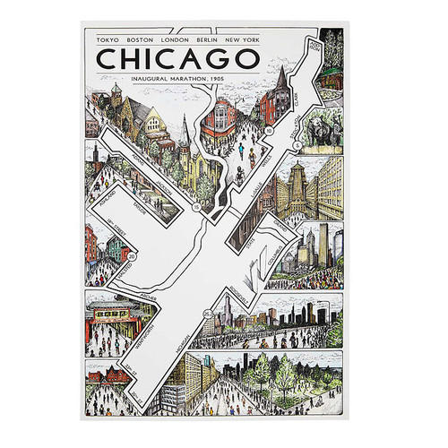 Chicago Marathon Map