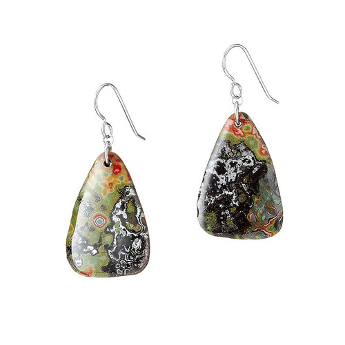 Sterling Graffiti Drop Earrings