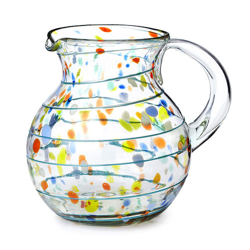 Recycled Confetti Glass Pitcher