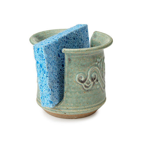 Stoneware Swirl Sponge Holder