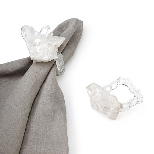 Crystal Napkin Rings - Set Of 2