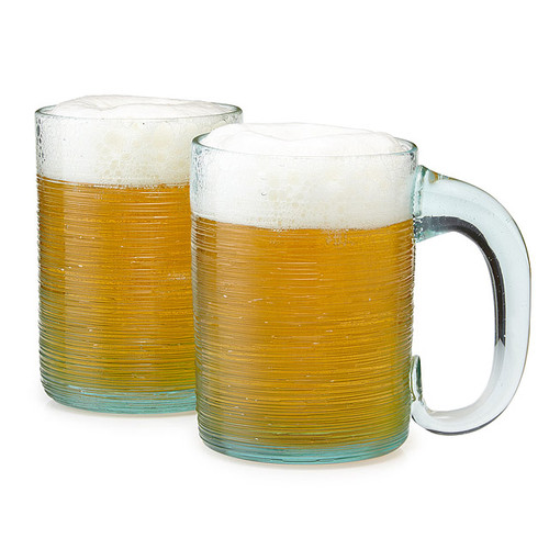 Glass Beer Stein - Set Of 2