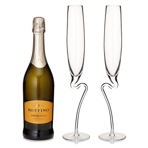 Curved Champagne Glasses - Set Of 2