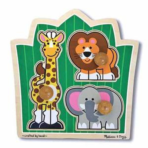 Jungle Friends Jumbo Knob Puzzle - 3 Pieces