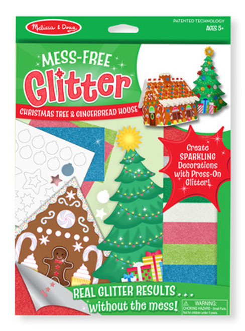 Mess Free Glitter - Christmas Tree & Gingerbread House