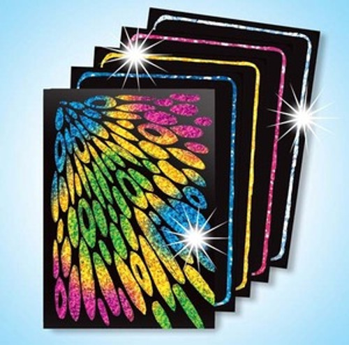 Scratch Art Scratch & Sparkle Artist Trading Cards Assorted Holographic Colors