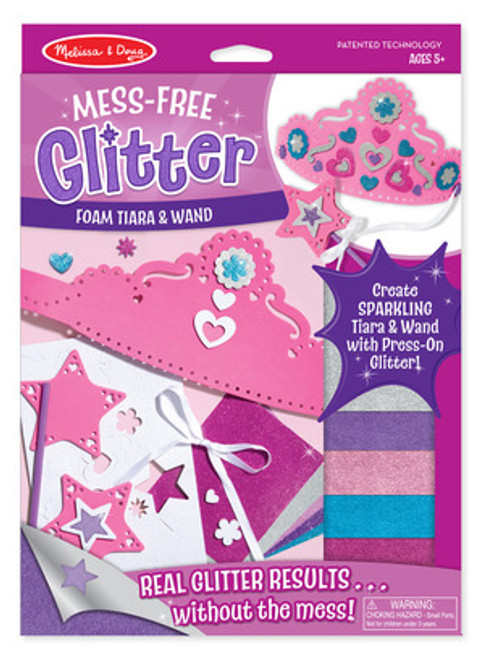 Mess-Free Glitter Foam Tiara and Wand