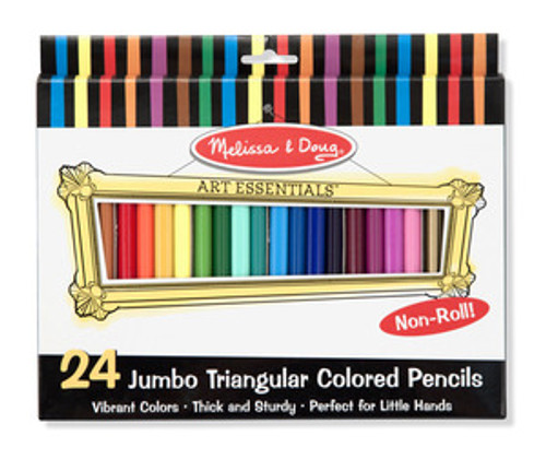 Jumbo Colored Pencils - Triangular No-Roll (24 pack)