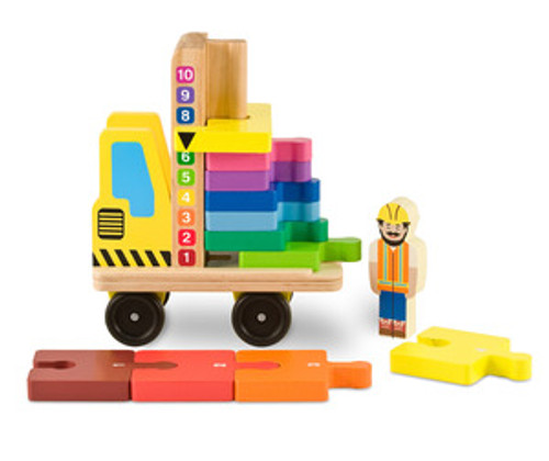 Stack & Count Forklift - Classic Wooden Toy