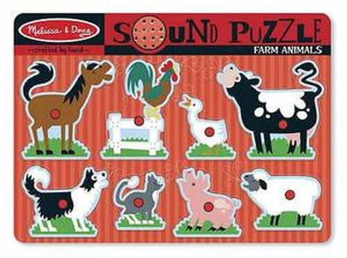 Farm Animals Sound Puzzle - 8 Pieces