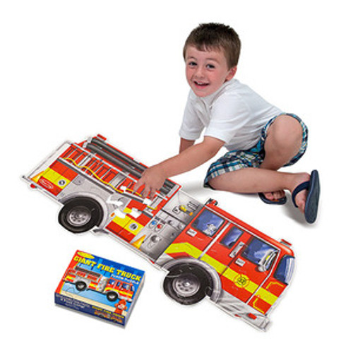 Giant Fire Truck Floor Puzzle - 24 Pieces