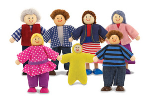 Wooden Doll Family