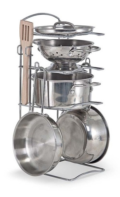 Let's Play House! Stainless Steel Pots & Pans Play Set