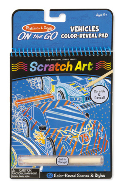 On the Go Scratch Art: Color-Reveal Pad - Vehicles