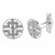 Sterling Silver CZ Round Men's Cufflinks