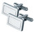 Visol Malcom Rectangular Stainless Steel Cufflinks