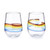 Rainbow Stemless Wine Glass - Set Of 2
