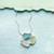 3 Stone Sea Glass Necklace