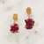 Ruby Crystal Talisman Earrings
